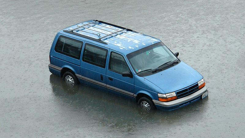 voiture inondée
